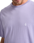 The Volcom Mens Stone Blanks T-Shirt in Purple Ash