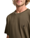 The Volcom Mens Stone Blanks T-Shirt in Sage Leaf