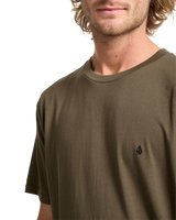 The Volcom Mens Stone Blanks T-Shirt in Sage Leaf