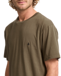 The Volcom Mens Stone Blanks T-Shirt in Sage Leaf