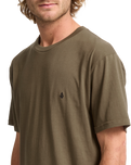 The Volcom Mens Stone Blanks T-Shirt in Sage Leaf