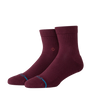 The Stance Mens Icon Quarter Socks in Wine
