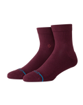 Womens Icon Quarter Socks in Wine
