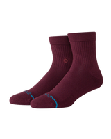 Womens Icon Quarter Socks in Wine