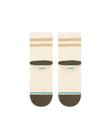 The Stance Mens Marled Stripe Quarter Socks in Ivory