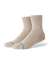 The Stance Mens Signature Wash Quarter Socks in String Grey