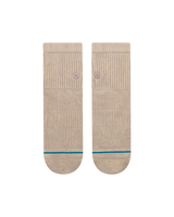 The Stance Mens Signature Wash Quarter Socks in String Grey