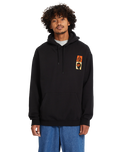The Volcom Mens Gonyvaders Pullover Hoodie in Black