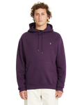 The Volcom Mens Single Stone Pullover Hoodie in Grape Royale