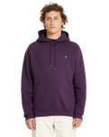 The Volcom Mens Single Stone Pullover Hoodie in Grape Royale