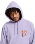 The Volcom Mens Longo Cats Hoodie in Purple Ash