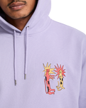 The Volcom Mens Longo Cats Hoodie in Purple Ash