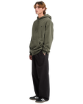The Volcom Mens Single Stone Pullover Hoodie in Dark Olive