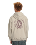 The Volcom Mens Skidder Hoodie in Light Khaki