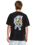 The Volcom Mens Bob Mollema 1 T-Shirt in Light Acid Black