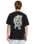 The Volcom Mens Bob Mollema 1 T-Shirt in Light Acid Black