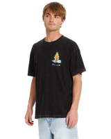 The Volcom Mens Bob Mollema 1 T-Shirt in Light Acid Black