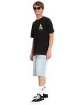 The Volcom Mens Bob Mollema 1 T-Shirt in Light Acid Black