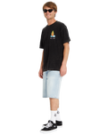 The Volcom Mens Bob Mollema 1 T-Shirt in Light Acid Black