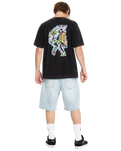The Volcom Mens Bob Mollema 1 T-Shirt in Light Acid Black