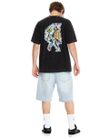 The Volcom Mens Bob Mollema 1 T-Shirt in Light Acid Black