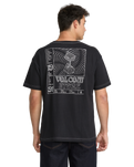 The Volcom Mens Timewave T-Shirt in Antique Black