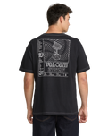 The Volcom Mens Timewave T-Shirt in Antique Black