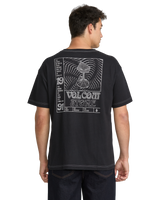The Volcom Mens Timewave T-Shirt in Antique Black