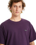 The Volcom Mens Pistol Stone T-Shirt in Grape Royale