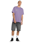 Tune In T-Shirt in Purple Ash