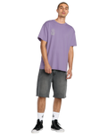 Tune In T-Shirt in Purple Ash