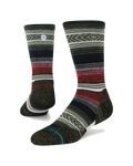 The Stance Mens Mid Wool Crew Socks in Black & Red