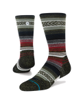 The Stance Mens Mid Wool Crew Socks in Black & Red