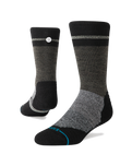 The Stance Mens Trenton Mid Wool Crew Socks in Black
