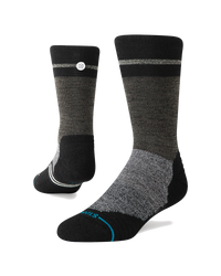 The Stance Mens Trenton Mid Wool Crew Socks in Black