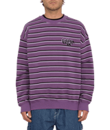 The Volcom Mens Rayeah Sweatshirt in Deep Purple