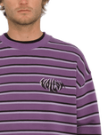 The Volcom Mens Rayeah Sweatshirt in Deep Purple