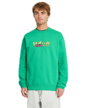 The Volcom Mens Watanite Crew Sweatshirt in Mint