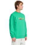 The Volcom Mens Watanite Crew Sweatshirt in Mint