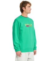 The Volcom Mens Watanite Crew Sweatshirt in Mint