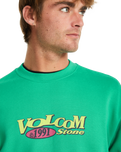 The Volcom Mens Watanite Crew Sweatshirt in Mint