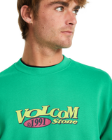 The Volcom Mens Watanite Crew Sweatshirt in Mint