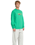 The Volcom Mens Watanite Crew Sweatshirt in Mint