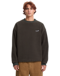 The Volcom Mens Too Kool Sweatshirt in Rinsed Black