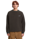 The Volcom Mens Too Kool Sweatshirt in Rinsed Black