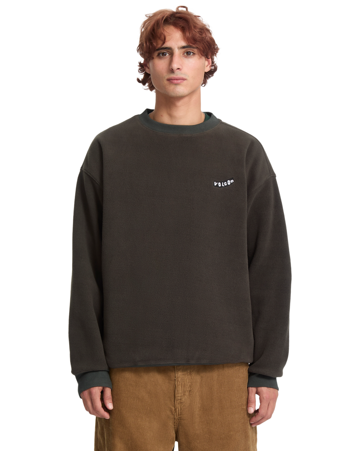 The Volcom Mens Too Kool Sweatshirt in Rinsed Black