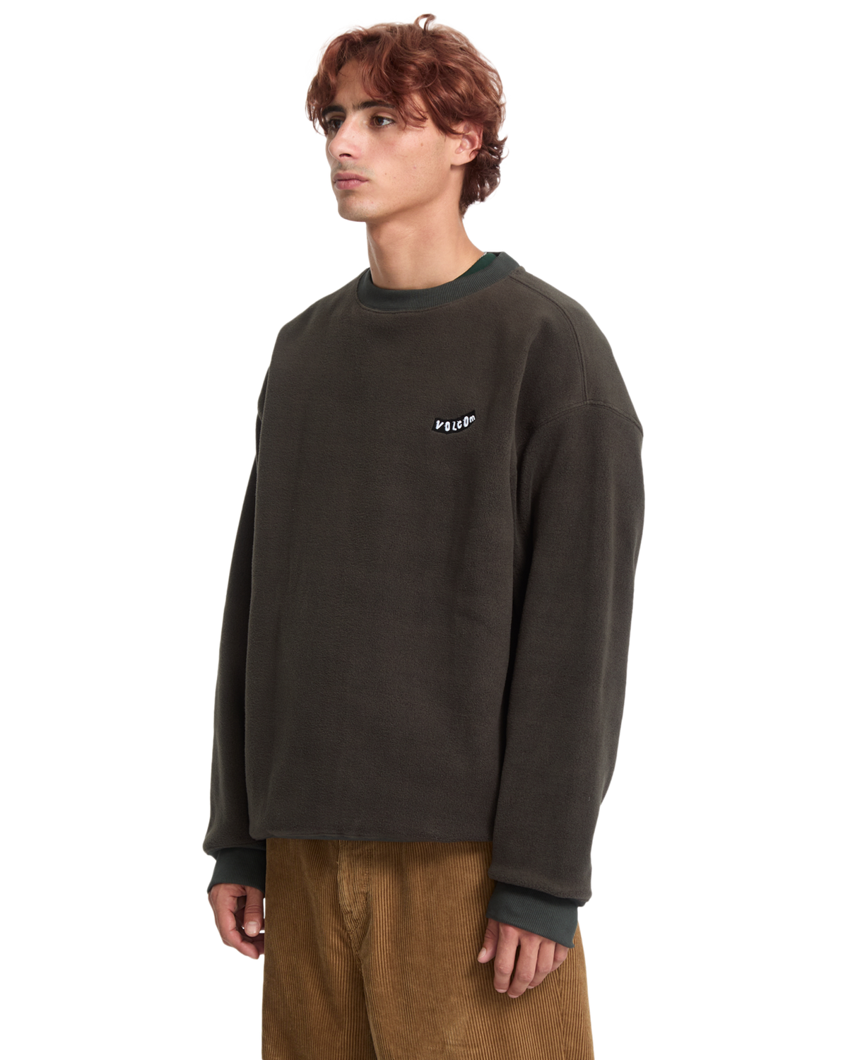The Volcom Mens Too Kool Sweatshirt in Rinsed Black