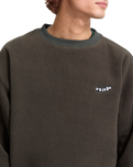 The Volcom Mens Too Kool Sweatshirt in Rinsed Black