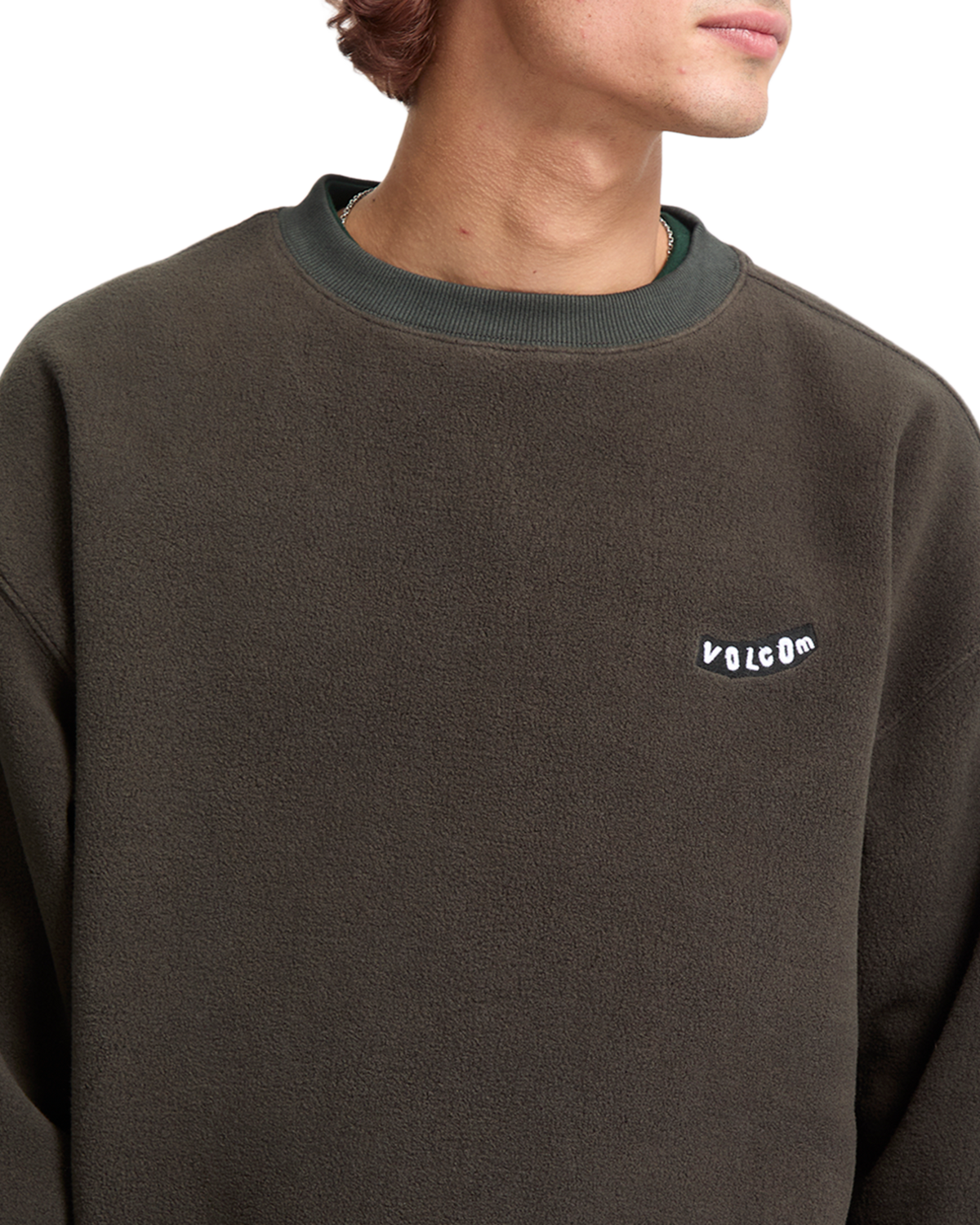 The Volcom Mens Too Kool Sweatshirt in Rinsed Black