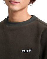 The Volcom Mens Too Kool Sweatshirt in Rinsed Black